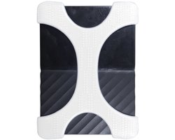 X Type 2,5 inch draagbare harde schijf siliconen hoes voor 2TB-4TB WD & SEAGATE & Toshiba draagbare harde schijf, zonder gat (wit)