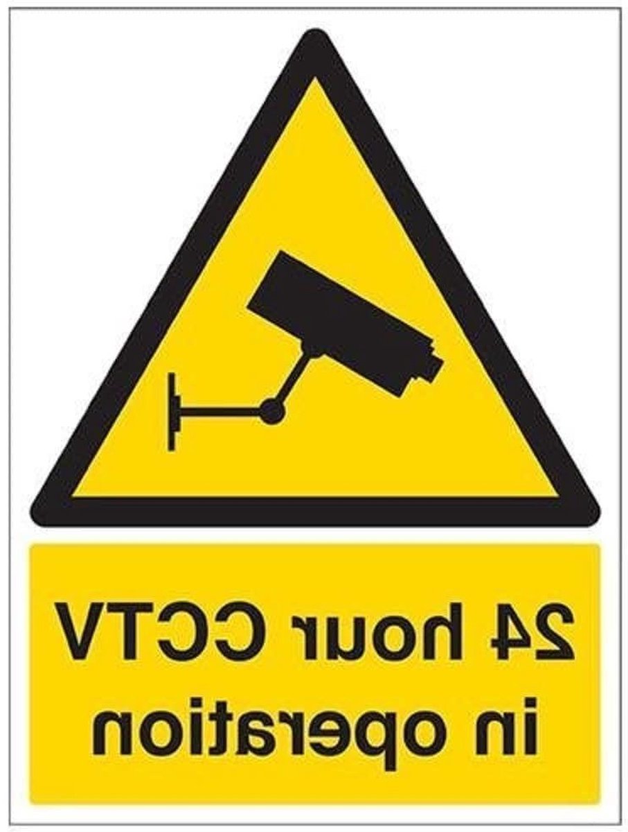 CCTV Waarschuwingsbord - Beveiligingsbord Camera Toezicht - Veiligheid Verhogend - Conform EN ISO 7010 - 300 x 400 mm - Geel