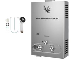 Gas Water Heater - Boiler LPG - Douche Warm Water - Winter en Zomer Modus - 10L - Silver