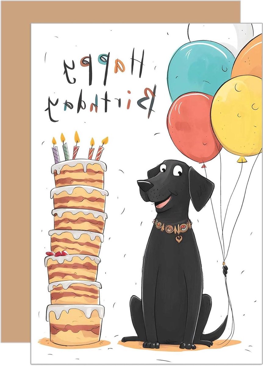 Verjaardagskaart met Tekst - Wenskaart Felicitatie - Verjaardag Vieren - Dubbele Vouwkaart - 11.5 x 17 cm - Neutraal