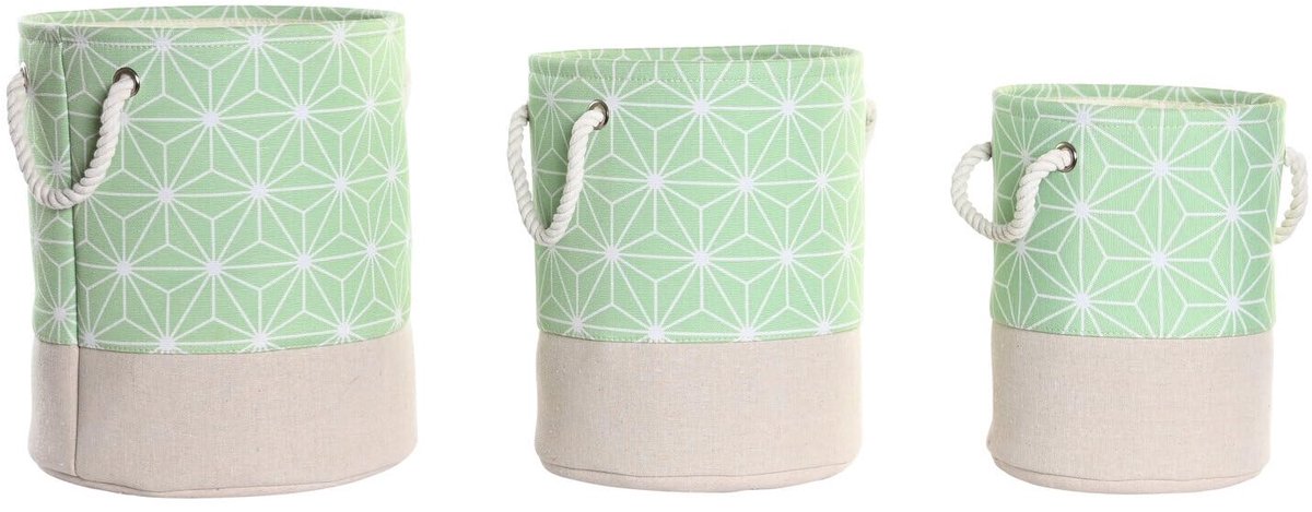 Mand Set 3 Polyester EVA 30 x 30 x 35 8 Geometrisch