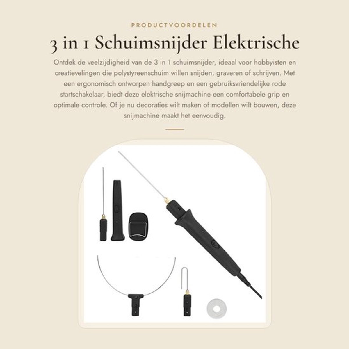 Dailygoods - Schuimsnijder - Elektrische Snijder - Ergonomisch