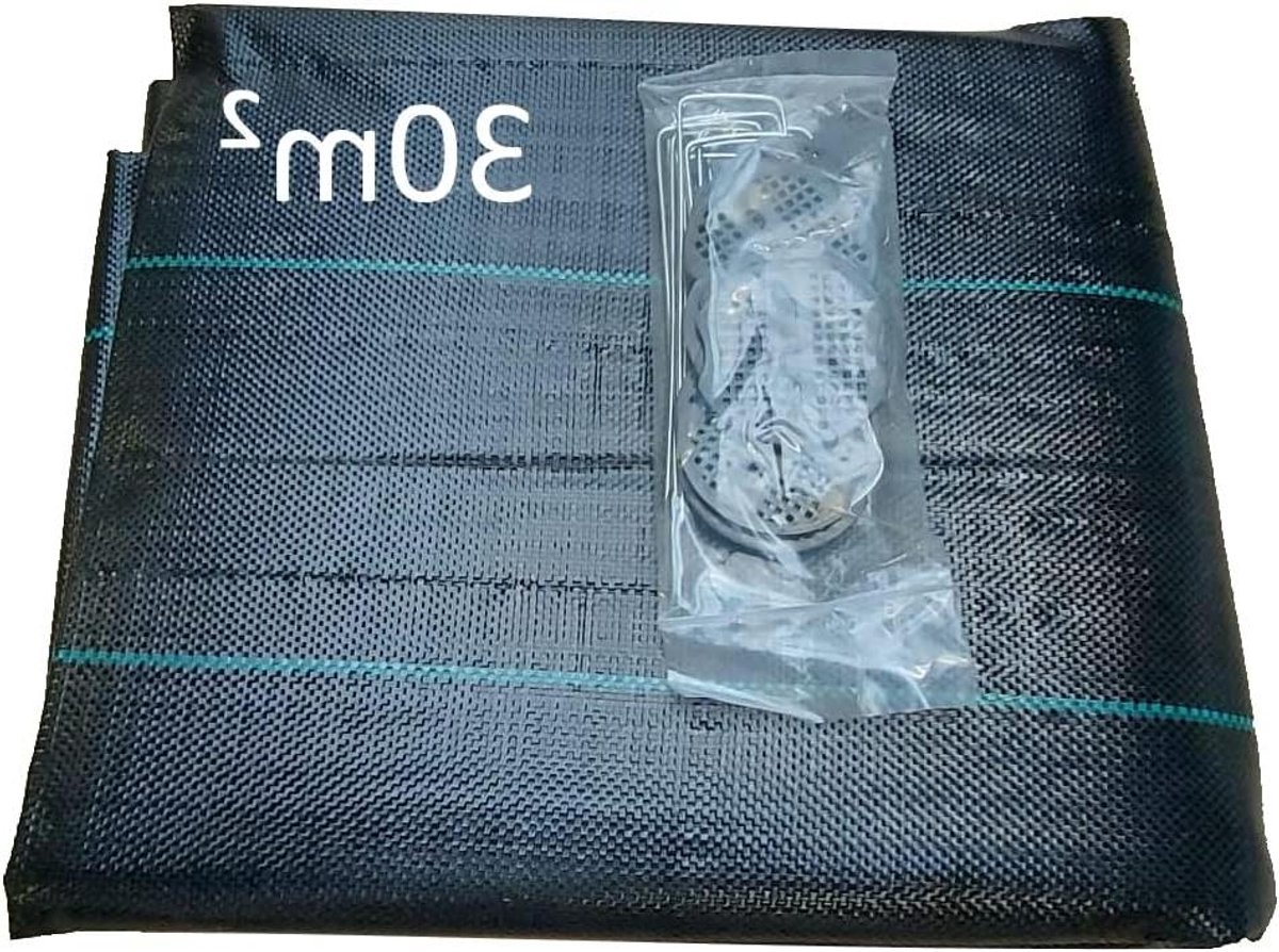 Onkruiddoek Zwaar - Bodemdoek Bodemfolie - Tuin Onderhoud - UV-Gestabiliseerd Waterdoorlatend - 30 m² 150 g/m² - Zwart