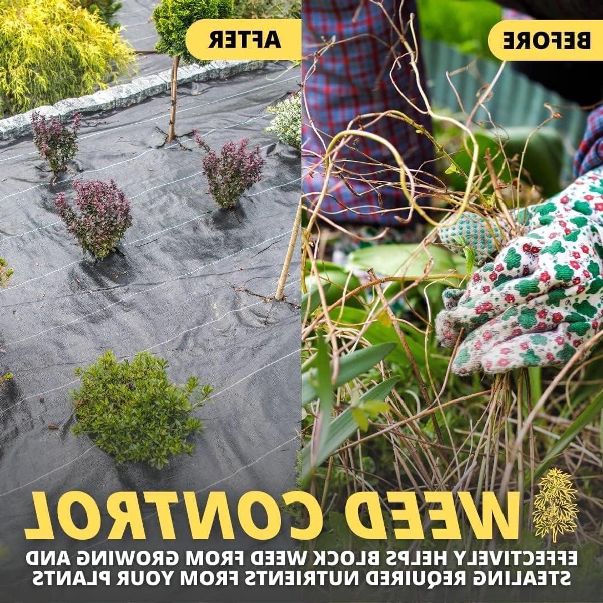 Onkruidmembraan Zwaar - Bodembedekker Gronddoek - Tuinonderhoud - 100 GSM Polypropyleen - 1 x 10 m - Zwart