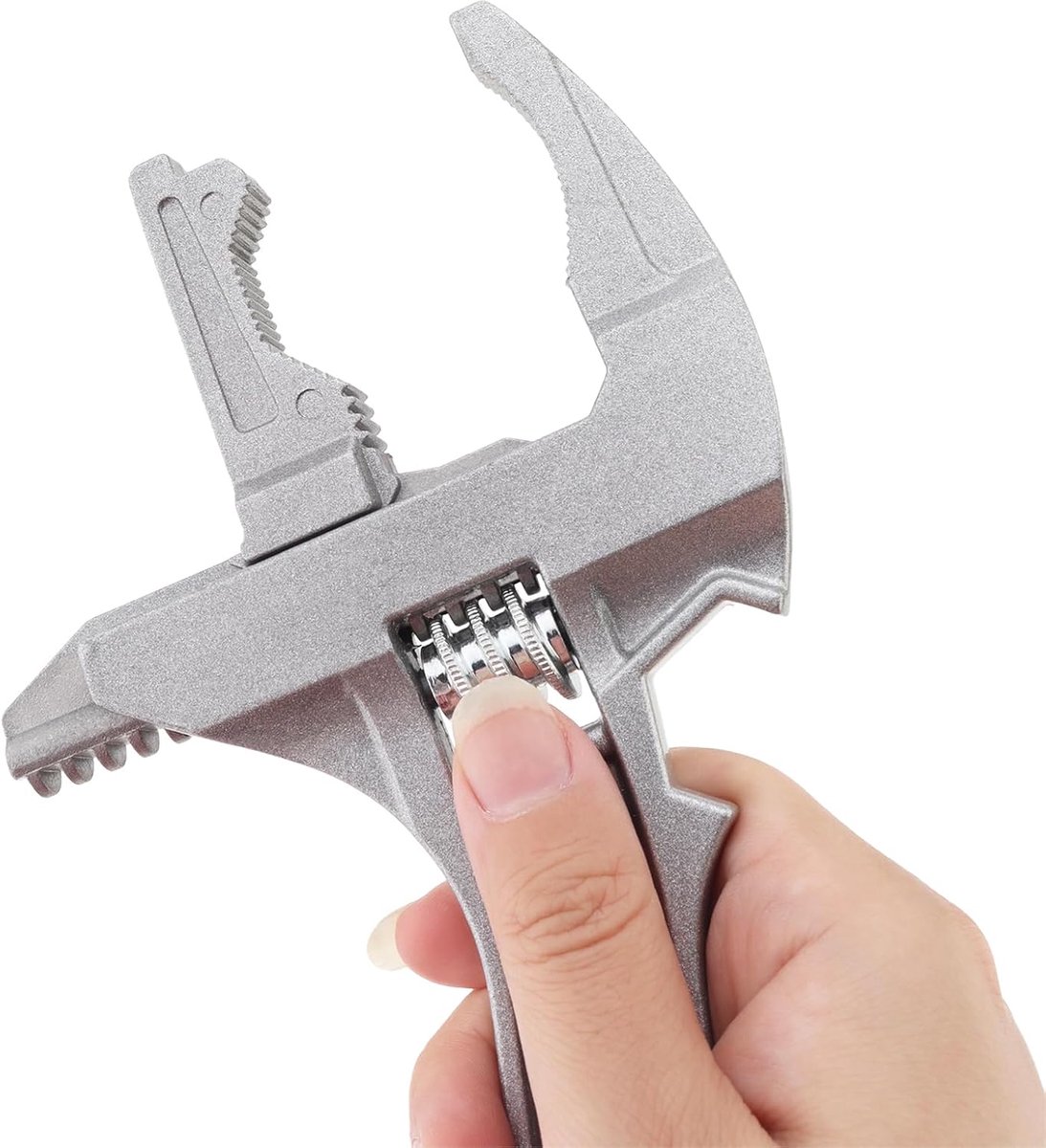 Verstelbare sleutel, grote openingsmoersleutel, aluminiumlegering brede kaaksleutel reparatie tool voor badkamer wastafel buis sanitair automotive