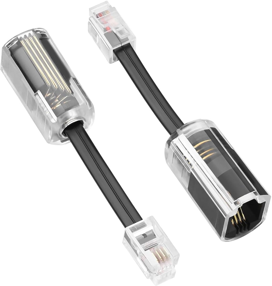 Telefoonkabel-ontwarrer set van 2, 360 graden draaibaar, anti-klem ontwerp voor kantoor, voorkomt kabelverstrengeling en zorgt voor een nette werkplek