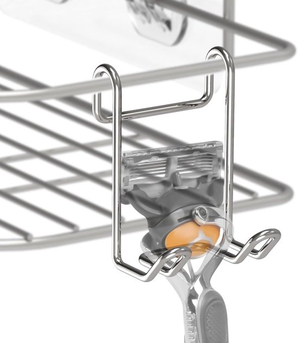 Store_9 - Douche Caddy Plank - Hangers - Wandgemonteerd - Zilver