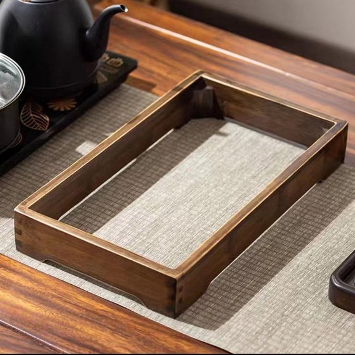 Vt products - Draagbaar Bamboe Houten Frame - Inductiekookplaat