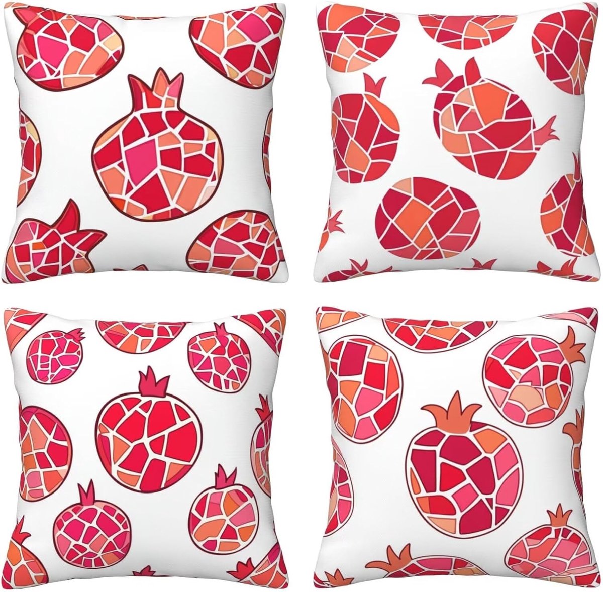 Kussenslopen van 65 x 65 cm, set van 4 stuks, beide zijden, zachte fluwelen kussenslopen met onzichtbare rits, voor slaapbank, thuis, terrasdecoratie, eenvoudige set van 4 kussenslopen met