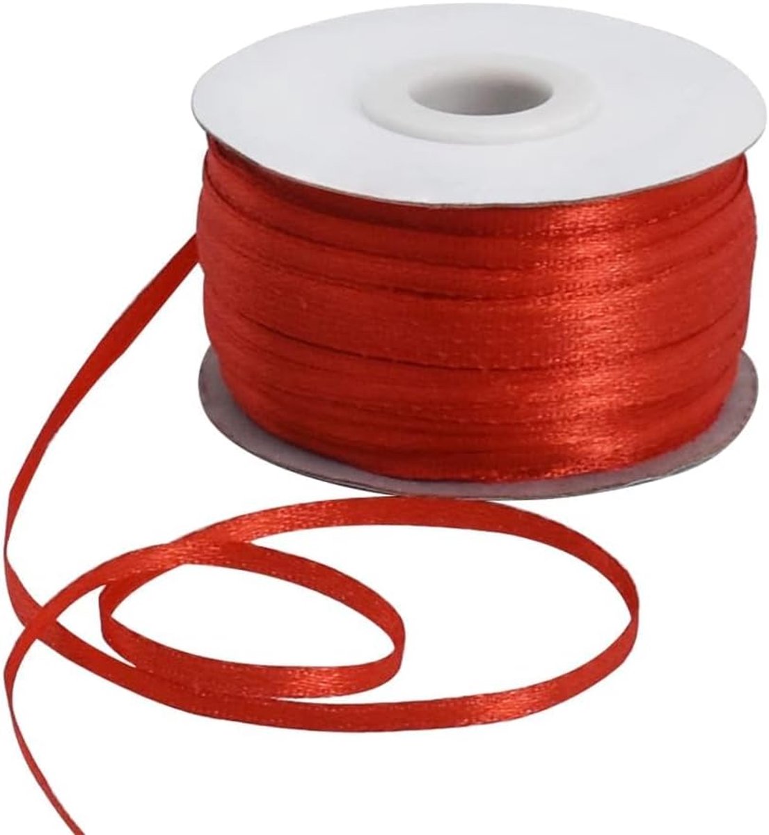 3 mm x 180 m rood dun effen satijnen lint gigantische spoel dubbel gezicht geweven polyester stoffen linten voor ambachten hangende tags uitnodigingskaart ballonnen boeket haar geschenkverpakking