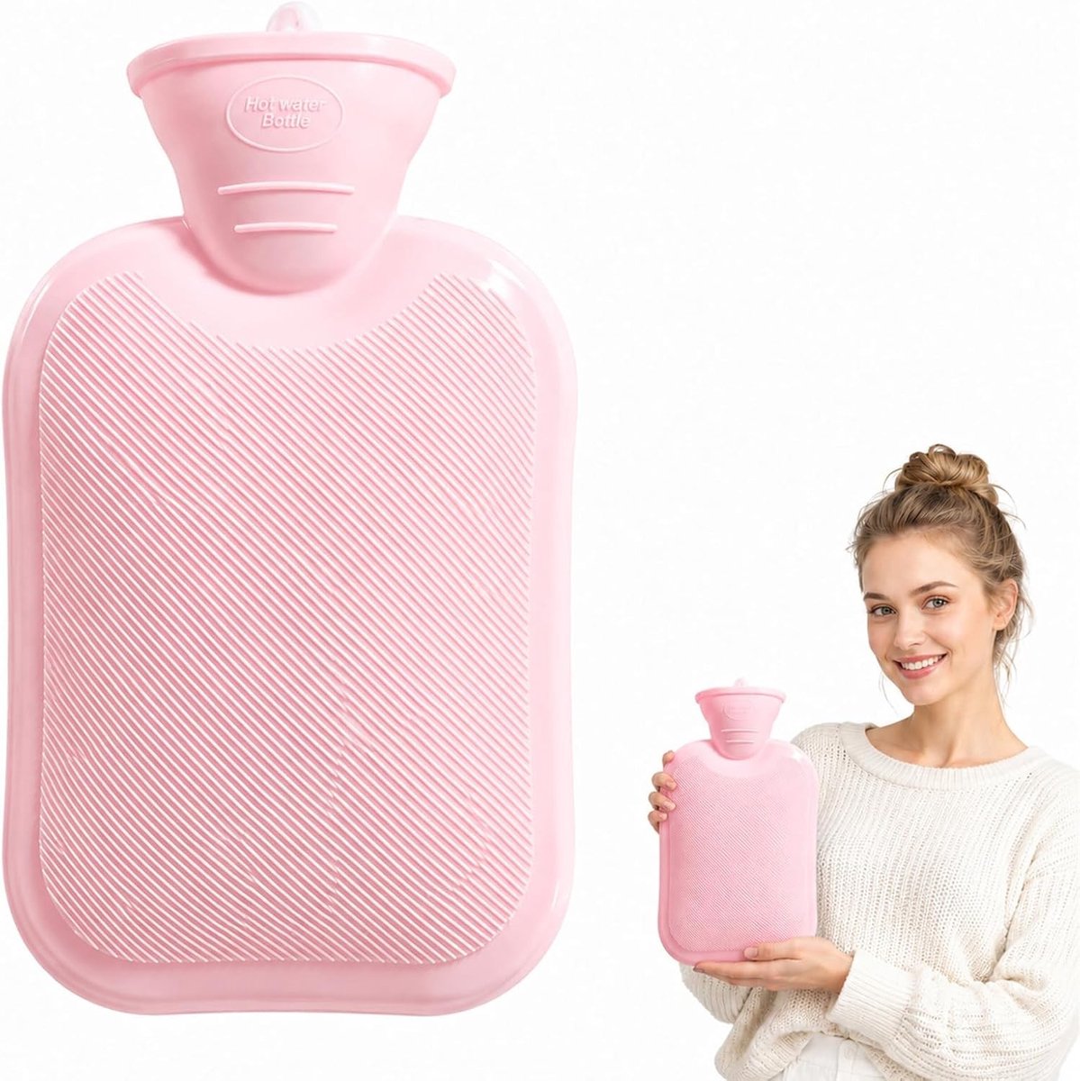 Duurzame 500ml warmwaterflessen set van 3 - Geurloos, recyclebaar en veilig in gebruik met