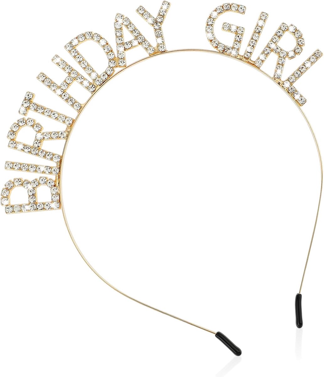 Verjaardag kroon meisjes haarband - Happy Birthday tiara - fonkelend design - SnelShoppen