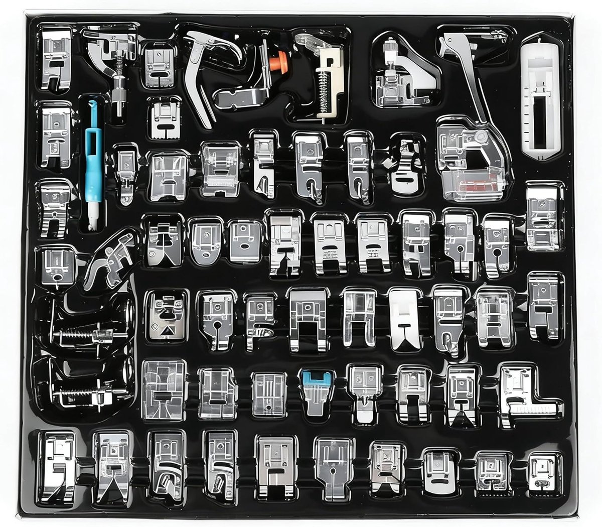 Naaivoeten Set, 62 STKS Huishoudelijke Multifunctionele Persvoet Naaimachine Onderdelen Voor Brother, Babylock, Singer, Elna, Toyota