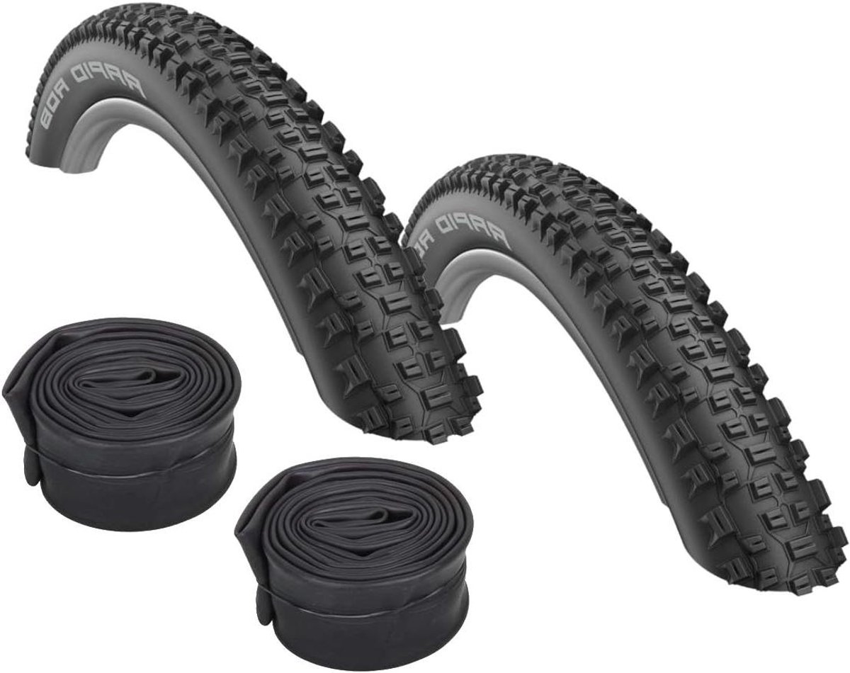 MTB Bandenset - Mountainbike Banden - Fietsen Offroad - Kevlar Guard Lekbescherming - 275 x 2.10 - Zwart