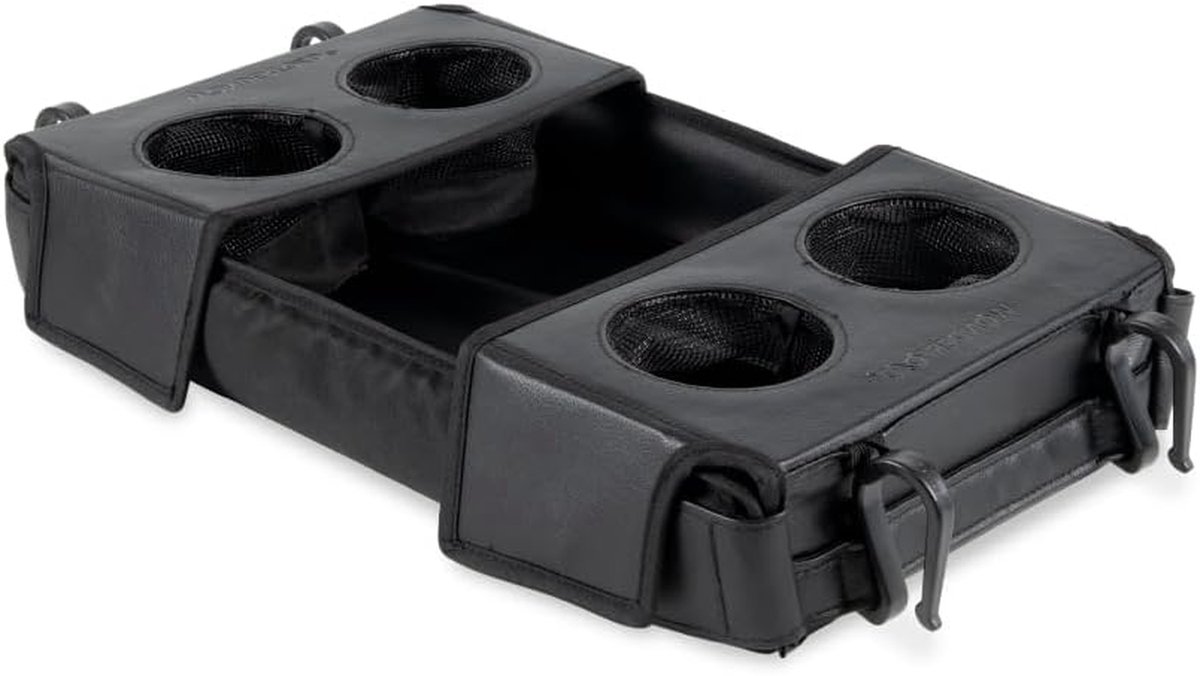 Snacklade Kinderwagen - Eetplankje Wagen - Onderweg Eten - Converteerbare Bekerhouders - 48.3 x 26 cm - Zwart
