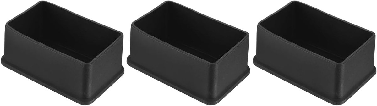 Stoelpootdoppen - Meubelbeschermers Vloerbeschermers - Meubels Beschermen - Antislip PVC Materiaal - 49x79mm - Zwart