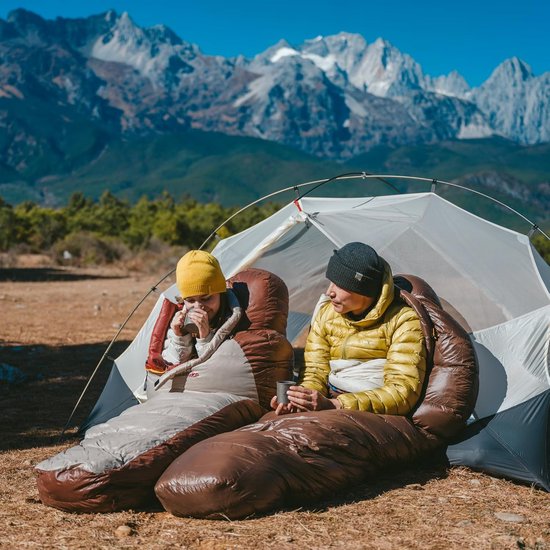 Mummy Slaapzak met Gansendons - 0 Graden Outdoor Slaapzak voor Volwassenen - Geschikt voor Kamperen en Backpacken — afbeelding 3