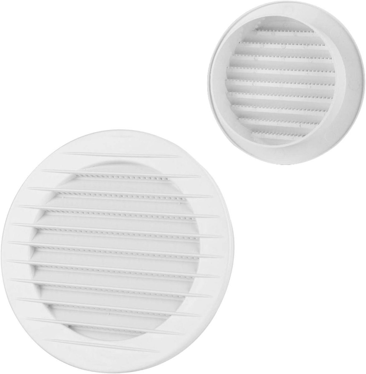 Ventilatierooster - Afvoerluchtrooster Klinkerventilatie - Natuurlijke Ventilatie - Geïntegreerde Insectenbescherming - Ø 100 mm - Wit