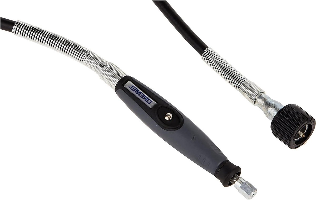 Flexibele as - Gereedschap accessoire - Precisie werk - Comfortabele handgreep - 30.5 cm lengte - Grijs