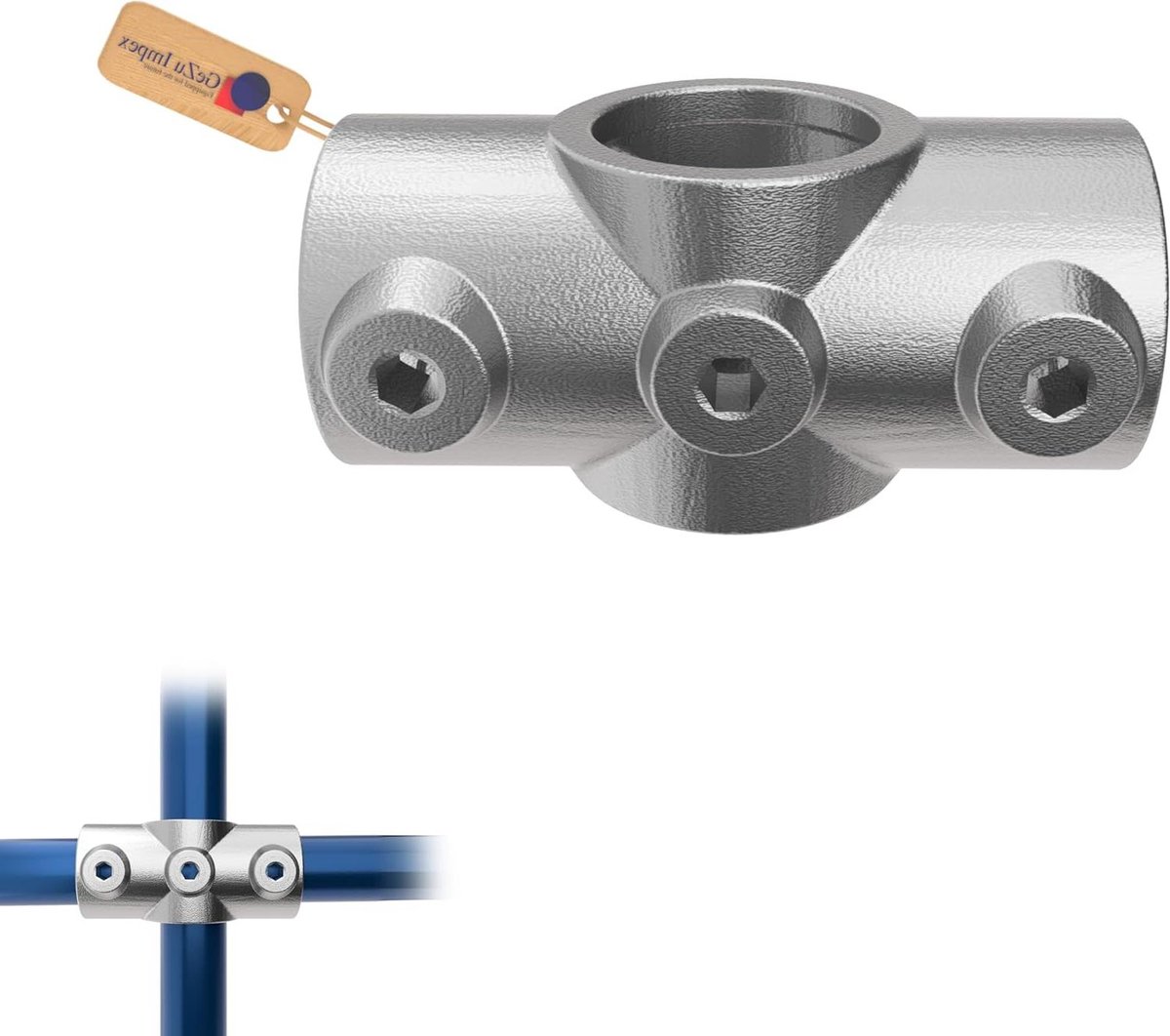 Gegoten Kruisstuk - Kee Klamp Koppeling - Frame Bouwen - Veilige 90 Graden Verbinding - Ø 42 mm - Verzinkt
