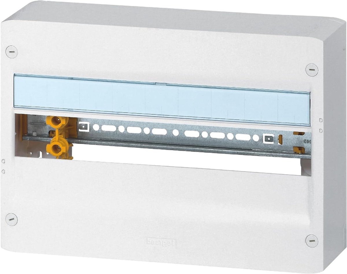 Stoppenkast - Groepenkast Verdeelkast - Elektrische Installatie - Voorzien van Montagesleuven - 18 Modules - Wit
