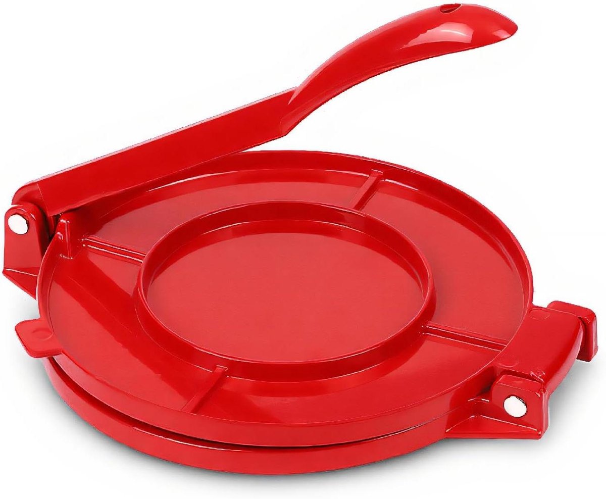 Tortillapers - Deegpers Roti Maker - Thuis Bakken - Handig Multifunctioneel - 25.5 cm - Zilver