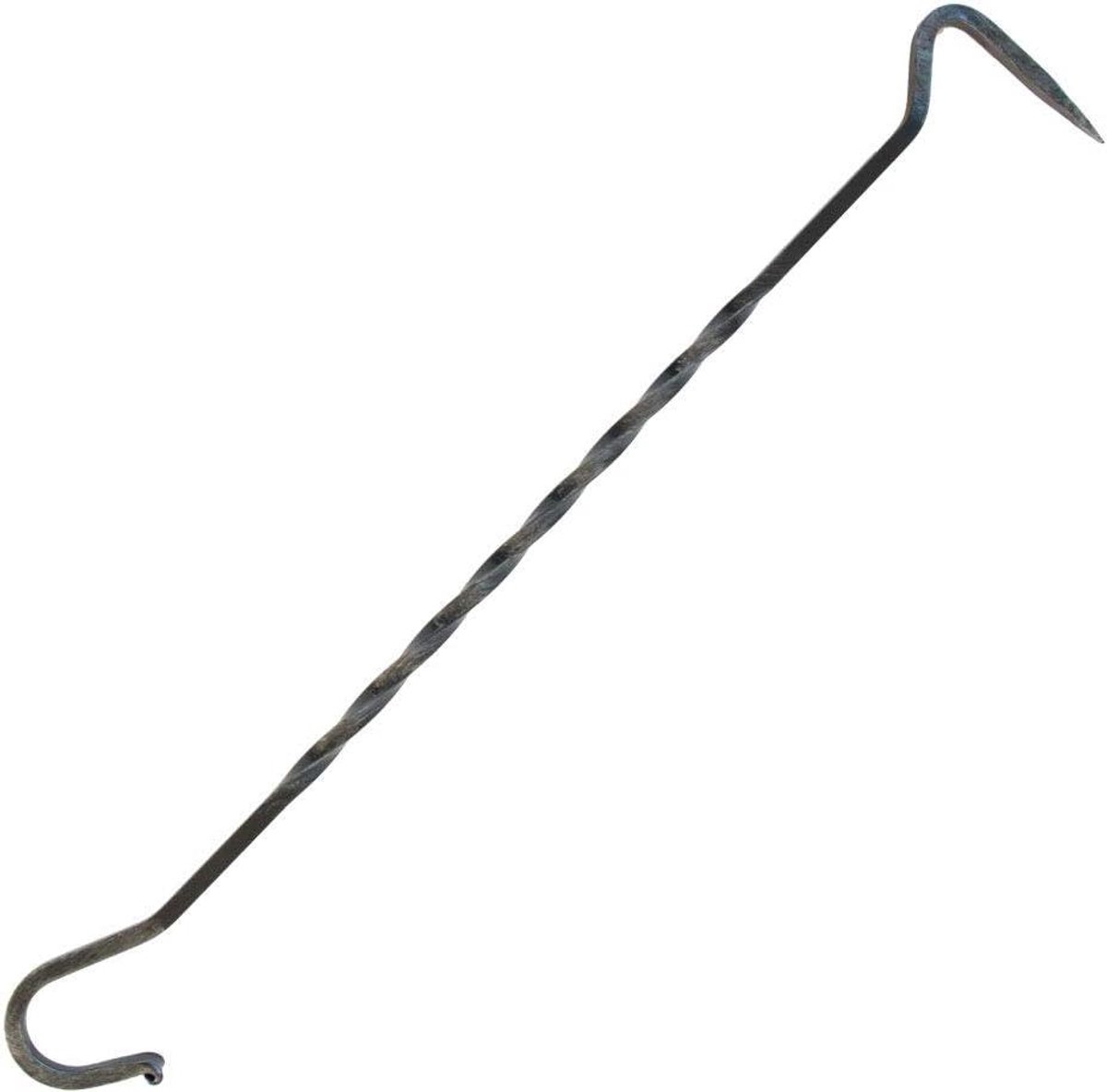 Pookhaak - Haardpook Haardgereedschap - Open Haard Onderhoud - Handgemaakt Smeedijzer - 60 cm - Zwart