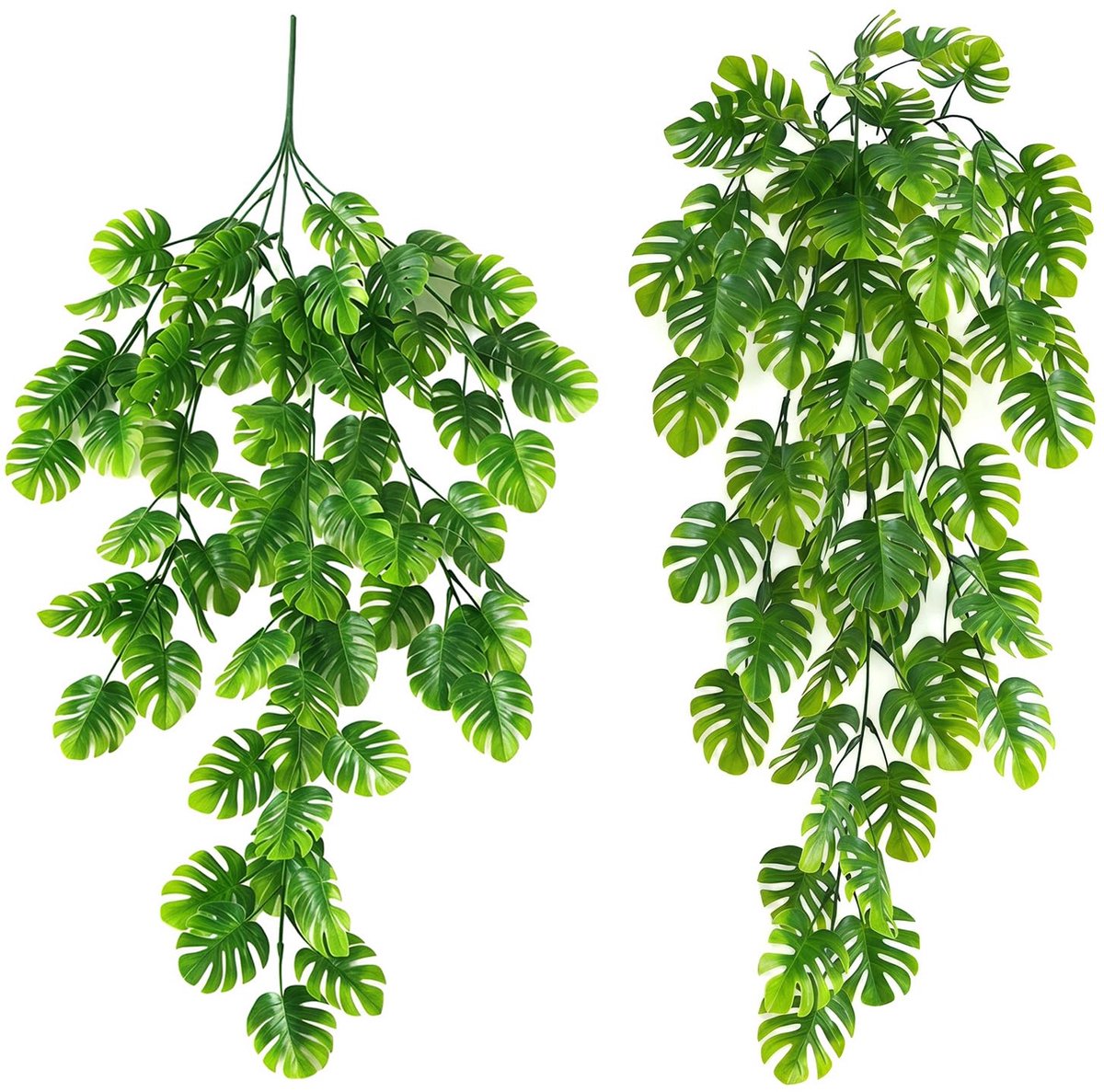 2 Stuks 76 cm Kunstmatige Hangplanten, Realistische Plastic Planten | Hangende Klimop, Groen Faux Klimop Decor, Kunsthangplanten voor Binnen en Buiten, Balkon, Slaapkamer, Terras, Kantoor