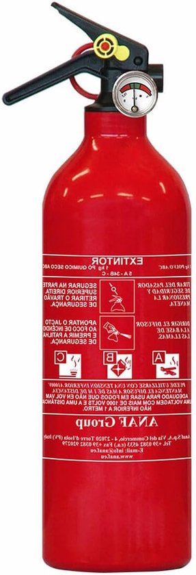 Brandblusser - Veiligheidsmiddel - Voertuig Veiligheid - Compact Formaat - 1 kg Capaciteit - Meerkleurig