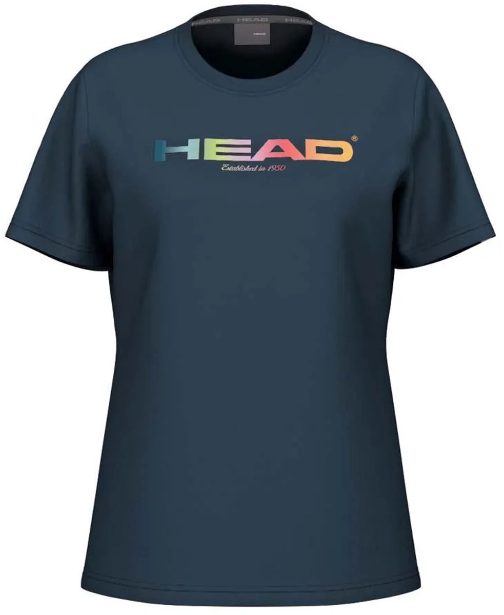 Tennisshirt HEAD Women Rainbow Tee Blauw