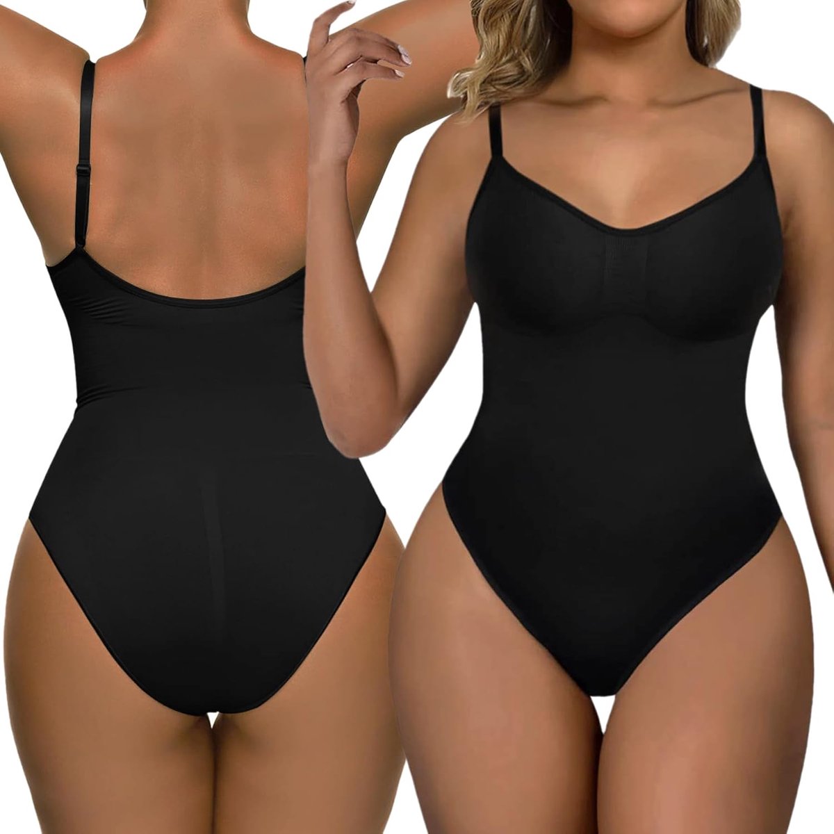 body voor dames, bodysuit, tanga, onzichtbaar, shaper shaping shaping shapewear, verstelbare schouderriem