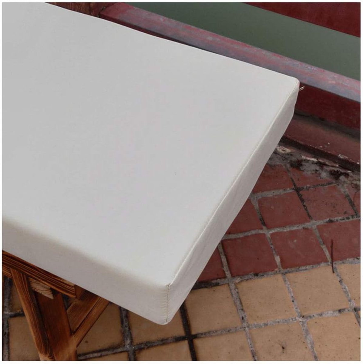 wangk Lange bankkussen 2 3 4 zitsbank pad kussen antislip verwijderbare wasbare tuin patio bank swing mat voor indoor outdoor meubels outdoor kussen -off wit 150 × 40 × 5 cm (59 × 15 × 2in)