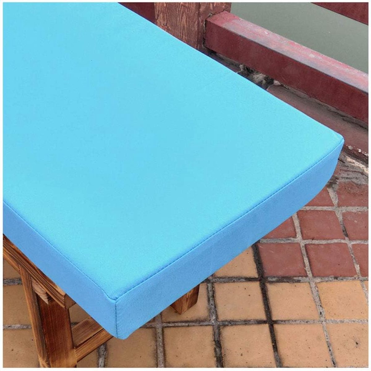 wangk Lang bankkussen 2 3 4-zits Bench Pad Kussen Antislip Verwijderbare Wasbare Tuin Patio Bench Swing Mat voor Indoor Outdoor Meubels Outdoor Kussen -Hemelsblauw 50×30×5cm (19×12×2in)