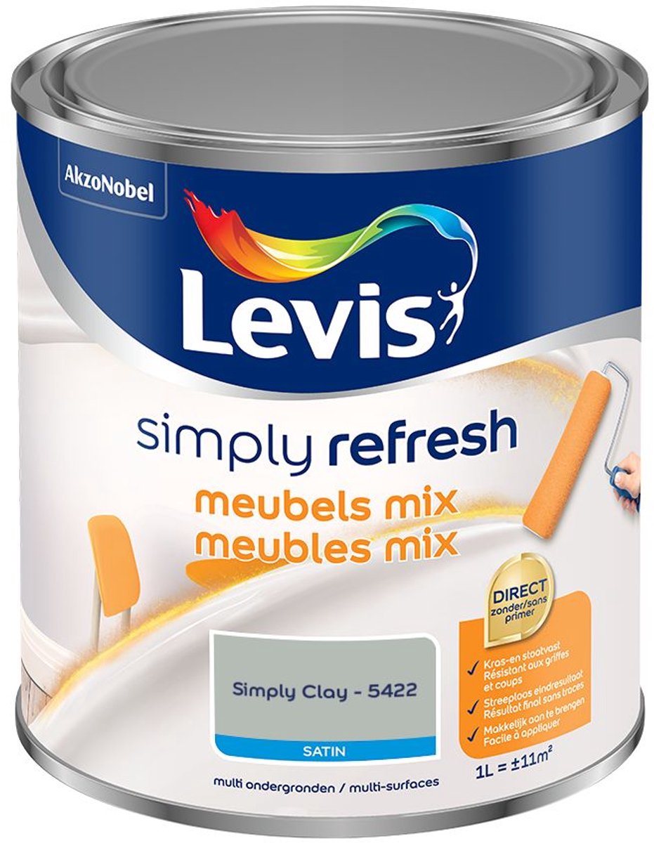 Levis - Simply Refresh Meubels Satin Mix - Simply Clay - Mengverf - 1 L