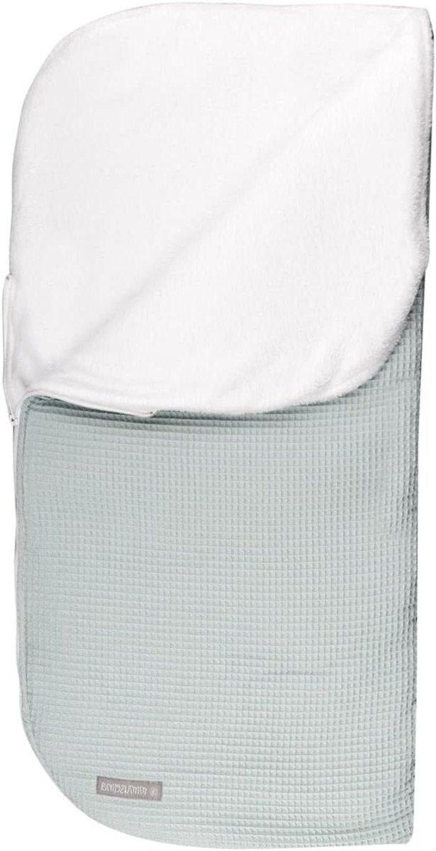 Babymantel Voetenzak - Slaapzak Deken - Baby Warm Houden - Verstelbaar Design - 93 x 93 cm - Groen Wafel