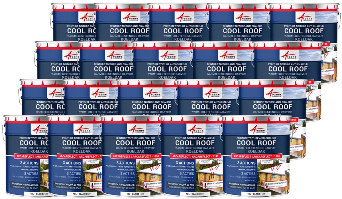 Cool Roof - Witte reflecterende dakverf tegen hitte - ARCAREFLECT - 1198