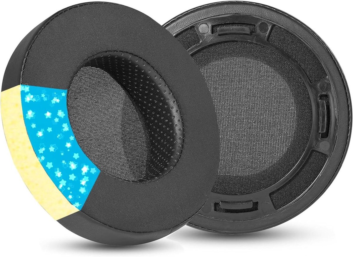 Oorkussens Vervanging - Hoofdtelefoon Kussens - Langdurig Luisteren - Koel Gel Binnenlaag - 2 stuks - Zwart