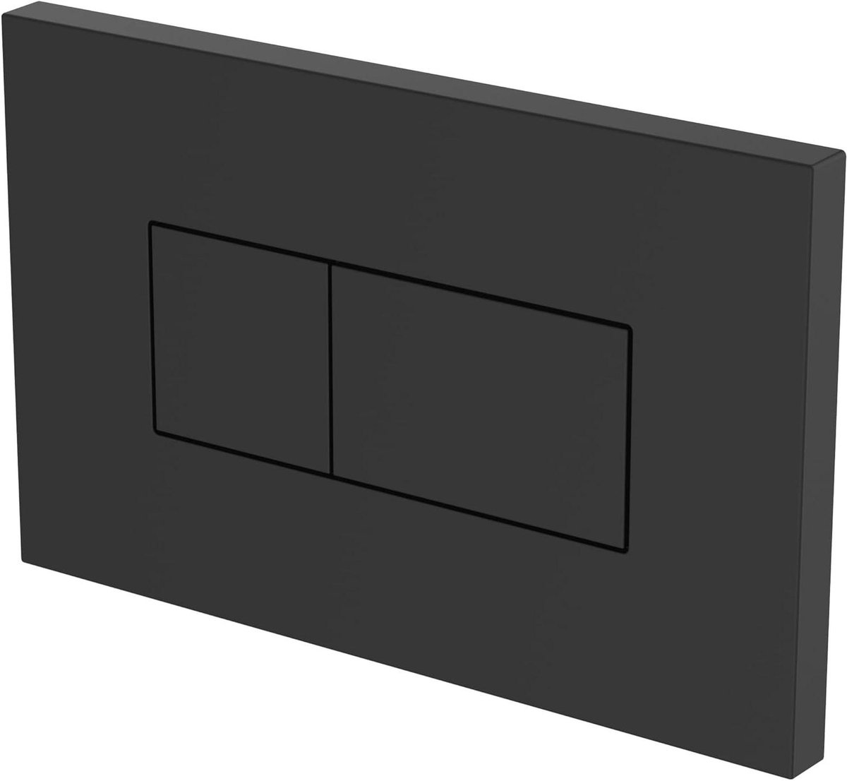 Toilet Bedieningsplaat - Zwart Paneel - Water Besparen - Dubbele Spoeling - 391 cm - Zwart