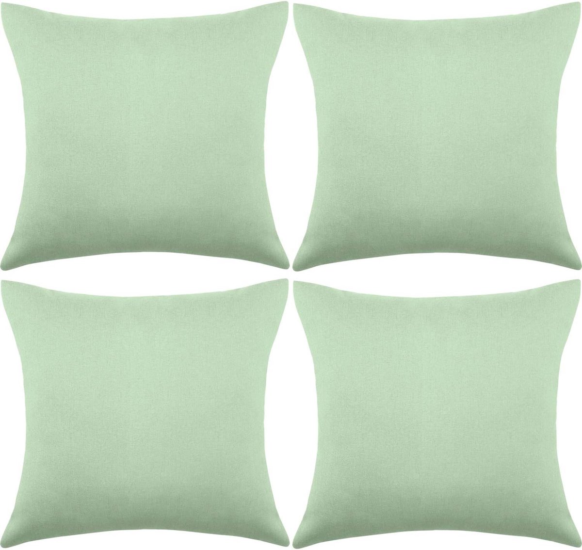 Kussenslopen voor buiten, vierkant terras, balkon, tuin, waterdichte kussensloop, PU-coating kussensloop voor bank, bed, terras, bank, tent, 45 x 45 cm (lichtgroen)