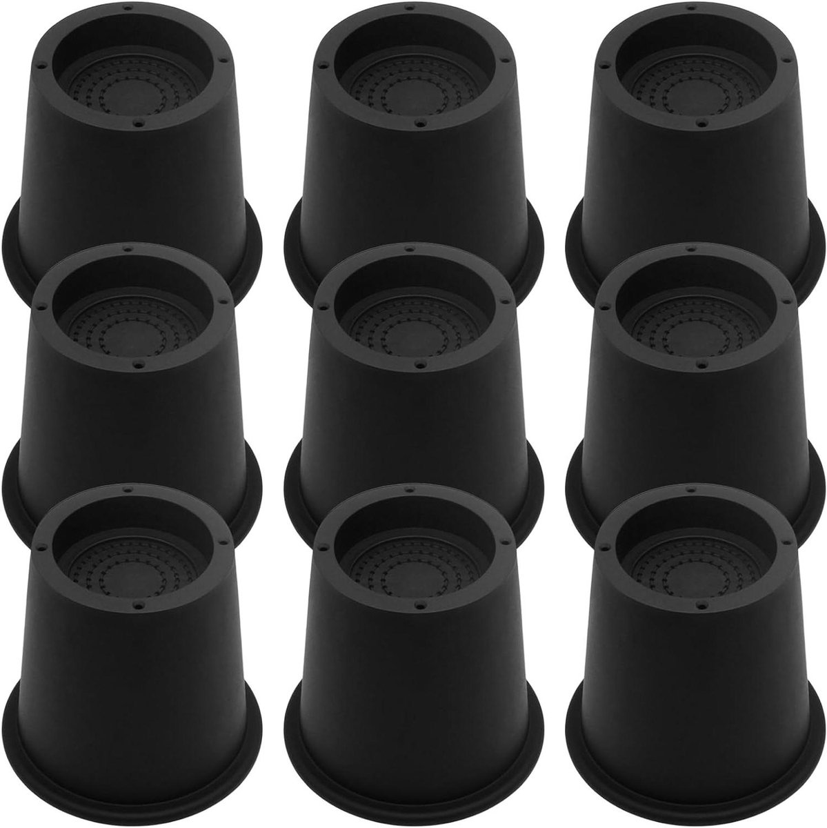 Bed Riser Set - Meubelverhogers Bank Riser - Meubels Verhogen - Zwaar Belastbaar - 10 cm Hoog - Zwart