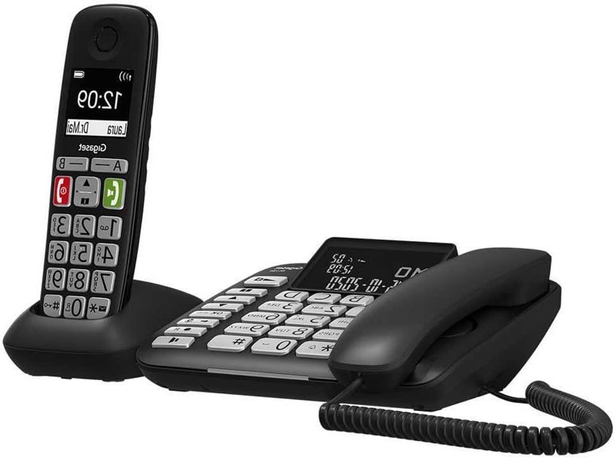 Telefoonset met Hoorn - Draadloos & Vast - Luid Horen - Hoortoestel Compatibel - 12 x 10 x 15.4 cm
