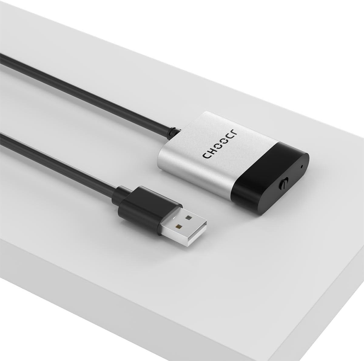 Bluetooth Muziek Adapter - Auto Ontvanger - Muziek Streamen - Stuurwiel Bediening - 1 cm - Zwart