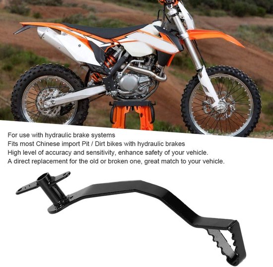 Achterremhendel - Rempedaal - Motor Onderhoud - Sterk Aluminium - 2 Delig - Zwart — afbeelding 2