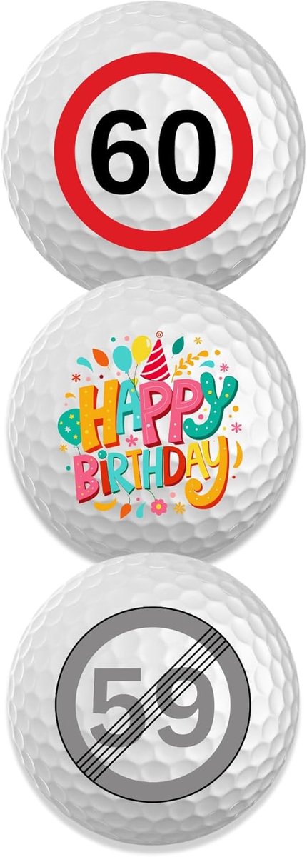 Golfballen Set - Verjaardagscadeau Golf - Cadeau Geven - Uniek Design - 3 Stuks - Wit — afbeelding 5