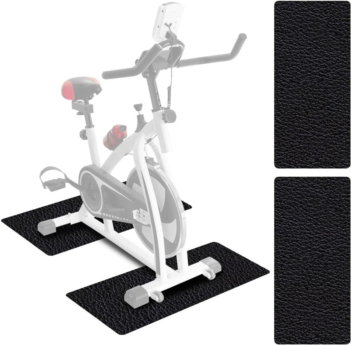 Vloerbeschermingsmat - Fitnessmat - Sportapparaten - Schokabsorberend - 70x28 cm - Zwart