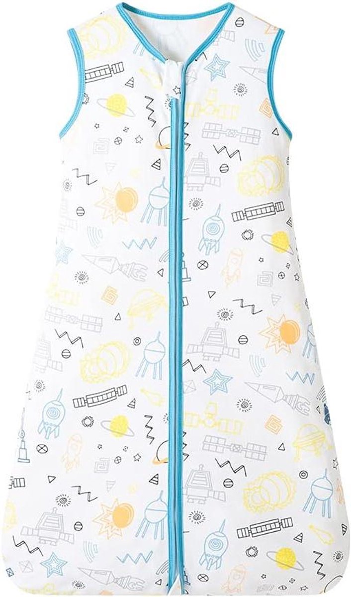 Baby Slaapzak - Wikkeldeken Baby - Comfortabel Slapen - Dubbele Rits - 0.5 Tog - Blauw