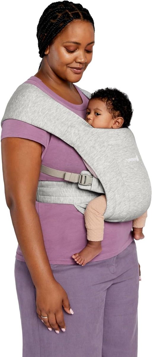 Baby Draagzak - Draagzak baby - Baby Dichtbij Dragen - Ergonomische M-Positie - 3-12 kg - Grijs