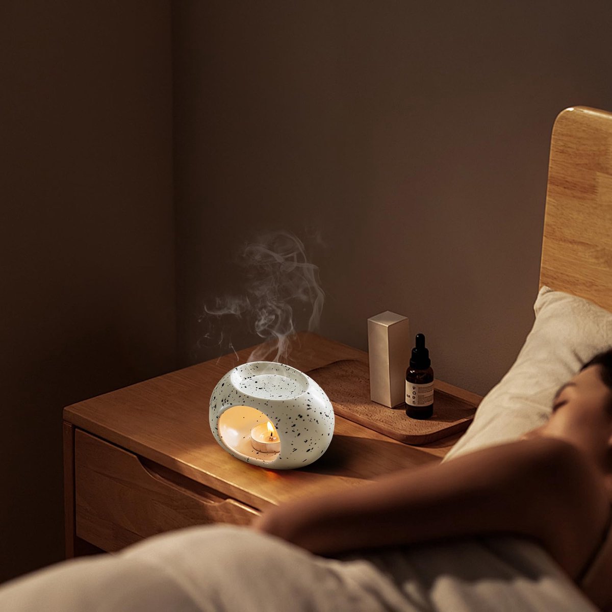 Wax Melt Brander Wax brander Keramische Oliebranders Diverse Wax Warmer Aromatherapie Houder Kaars Geurende Diffuser Thuis Slaapkamer Decor-Wit