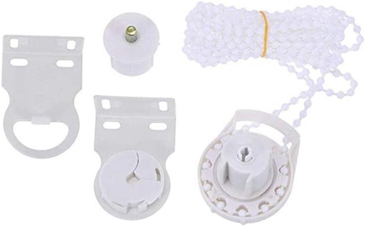 Rolgordijn Reparatieset - Blind Onderdelen Vervanging - Gordijnen Installeren - Eenvoudige Installatie - 300 cm Ketting - Wit