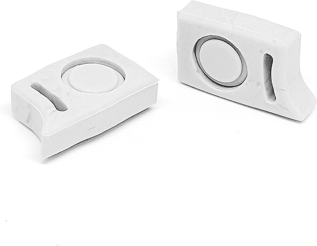 Douchedeur Stoppen - Deurrubbers Badkamer - Deur Reparatie - Set van 2 - 35/29 mm - Wit